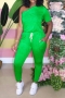 plus size eight colors solid color one shoulder simple summer new fashion stretch jumpsuit_Black_White_Red_Blue_Pink_Yellow_Gray_Green