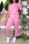 plus size eight colors solid color one shoulder simple summer new fashion stretch jumpsuit_Black_White_Red_Blue_Pink