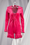early autumn hollow out plus size hooded simple velvet sexy playsuit_Rose Red