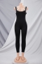 s-5xl plus size spring new stylish simple slim stretch 10 colors sling casual jumpsuit_Black
