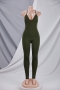 spring new stylish simple solid color sling backless 12 colors slim stretch plus size sexy jumpsuit_Black_White_Light Green_Dark Green