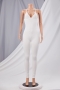 spring new stylish simple solid color sling backless 12 colors slim stretch plus size sexy jumpsuit_Black_White