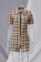 s-2xl summer new plus size two colors plaid printing stretch turndown collar zip-up stylish playsuit_White_Khaki 