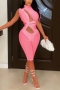 s-2xl plus size summer new stylish 6 colors stretch solid color hollow see through mesh spliced shirring zip-up sexy playsuit_Black_White_Purple_Sky Blue_Pink