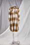 autumn plaid batch printing single breasted micro elastic loose casual long shirt jacket_Black_Red_Khaki 