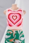 spring & summer new four colors heart pattern knitted stretch stylish vest_Blue_Pink
