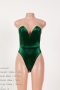 stylish 5 colors non-stretch satin v-wire tube design backless sexy bodysuit(new add colors, no padded)_Black_White_Rose Red_Blue_Green