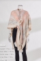 autumn & winter new 5 colors fur-ball tassel decor slight stretch v-neck loose stylish all-match knitted cloak sweater_Beige