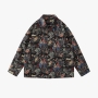 plus size non-stretch high street fashion batch printing jacket(size run big)_Black