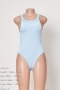 high street slight stretch 5 colors all-match bodysuit_Black_White_Red_Sky Blue