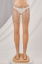 three colors metallic rhinestone hollow out sexy skirt_Blue_Multicolor