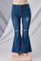 three colors plus size xl-5xl new stylish autumn ripped stretch casual flare jeans (without belt)_Sky Blue_Blue_Dark Blue