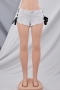 three color sexy high waist letter bandage hole pocket sexy lingerie denim hot shorts_Black_White