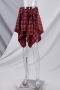 spring new stylish plaid batch printing stretch irregular 8 colors plus size lace-up casual skirt(new add color)_Red