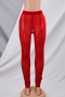 summer new stylish simple solid color 5 colors plus size mesh patchwork see-through mid waist stretch sexy tight pants(without lining)_Black_Red