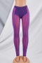summer new stylish simple 4-colors mesh patchwork see-through stretch slim high waist plus size sexy leggings_Black_Purple