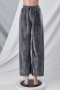 custom xs-l spring & summer new solid color stretch tie-waist wide-leg casual stylish pants_Green_Dark Gray