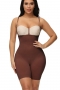 new solid color 5 colors tight seamless one-piece shapewear (without bra)_Black_Beige_Brown