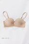 three colors detachable shoulder straps underwire-free non-slip bra_Black_White_Beige
