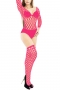 high stretch fish net sexy teddy collections (with stockings,no underwear)_Black_Pink