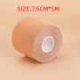 one roll self-adhesive invisible breast sticker tape(size:7.5cm*5m)_Black_Beige