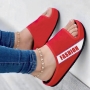summer new 6 colors letter printing peep toe stylish slippers_Black_White_Red