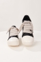 stylish 5 colors lace-up thick bottom sneakers(heel height:3cm)_Black